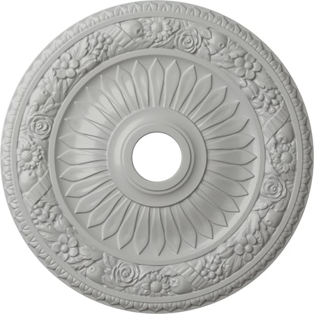 Ekena Millwork Bellona Ceiling Medallion (Fits Canopies up to 3 5/8"), 23 5/8"OD x 3 5/8"ID x 1 1/8"P, Frost CM23BEFRF